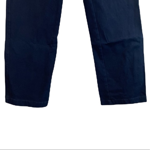 St. John Navy High Rise Cotton Pant 6 - Picture 10 of 11